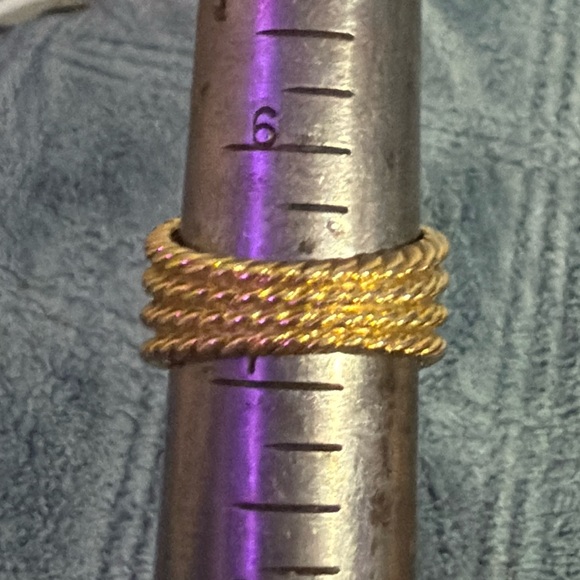 DAVID YURMAN 18k GOLD RING WITH WHITE DIAMONDS - Picture 6 of 6